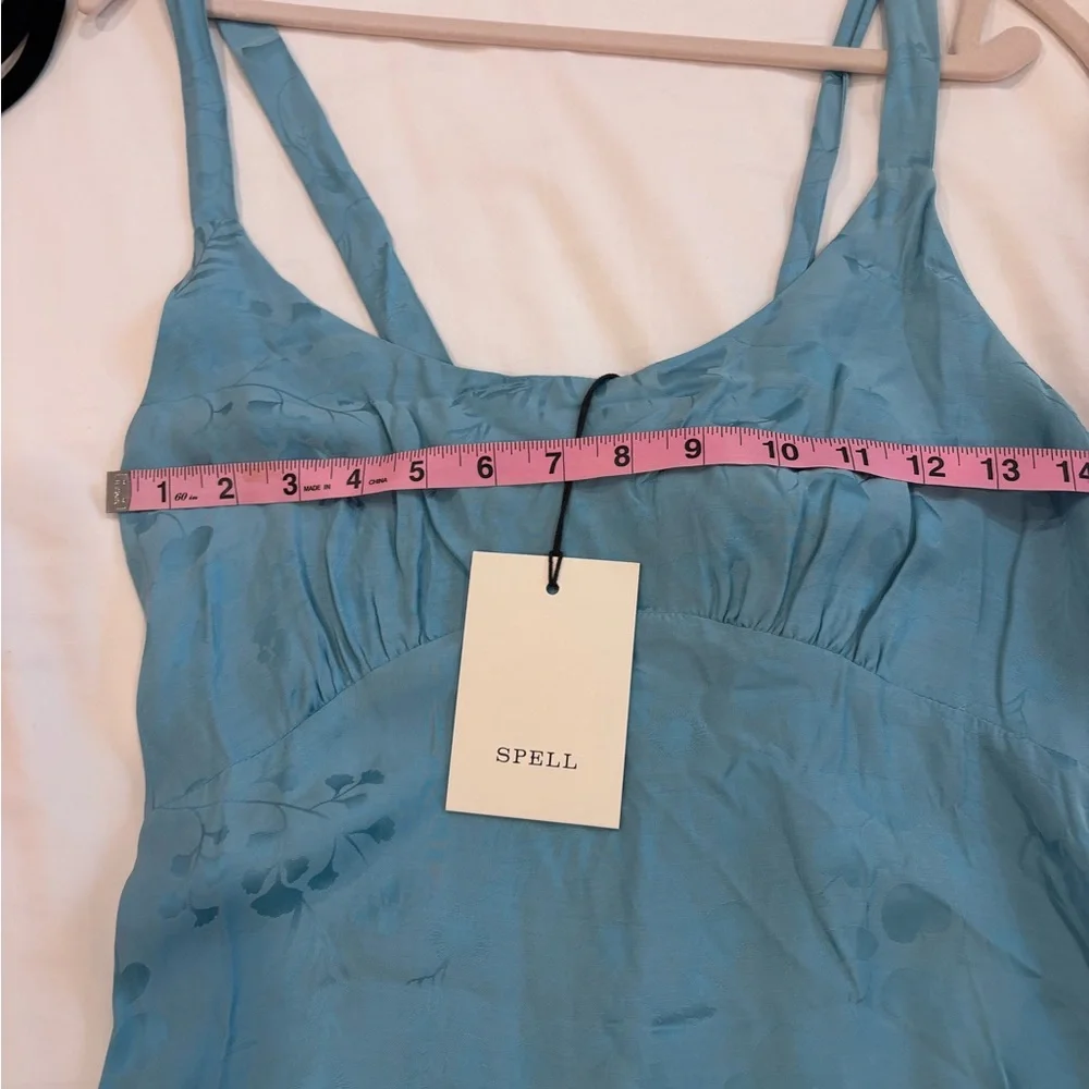 Spell Light Blue Satin Chemise size Small NWT‎